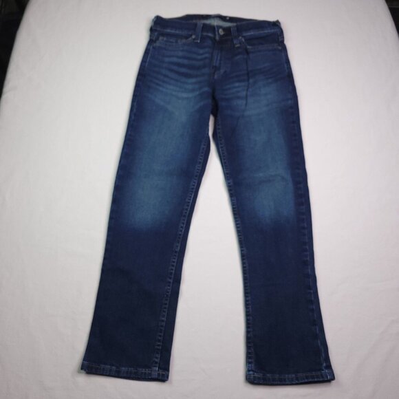 Hollister Mens Epic Flex Slim Straight Jeans 26 Stretch Dark Wash Hemmed Mens - Picture 4 of 8